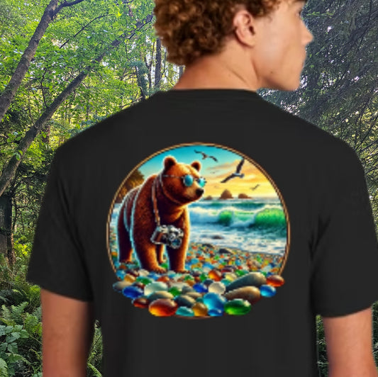 BEAR ON GLASS BEACH – A PHOTOGRAPHER’S PARADISE 📸