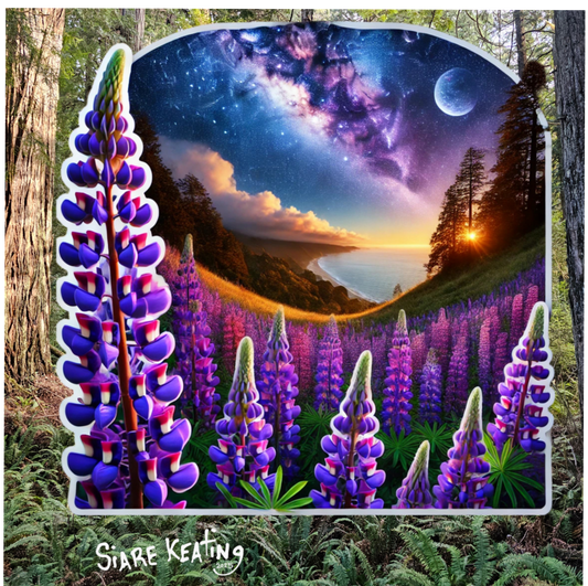 Lupine Skies: Wildflowers Under the Cosmos